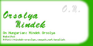 orsolya mindek business card